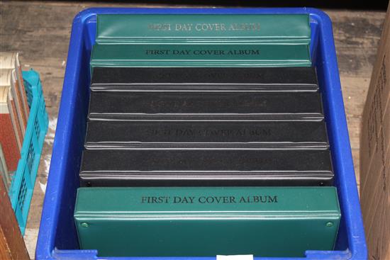 9 albums of 1st day covers & 3 albums of British mint stamps (12)(-)